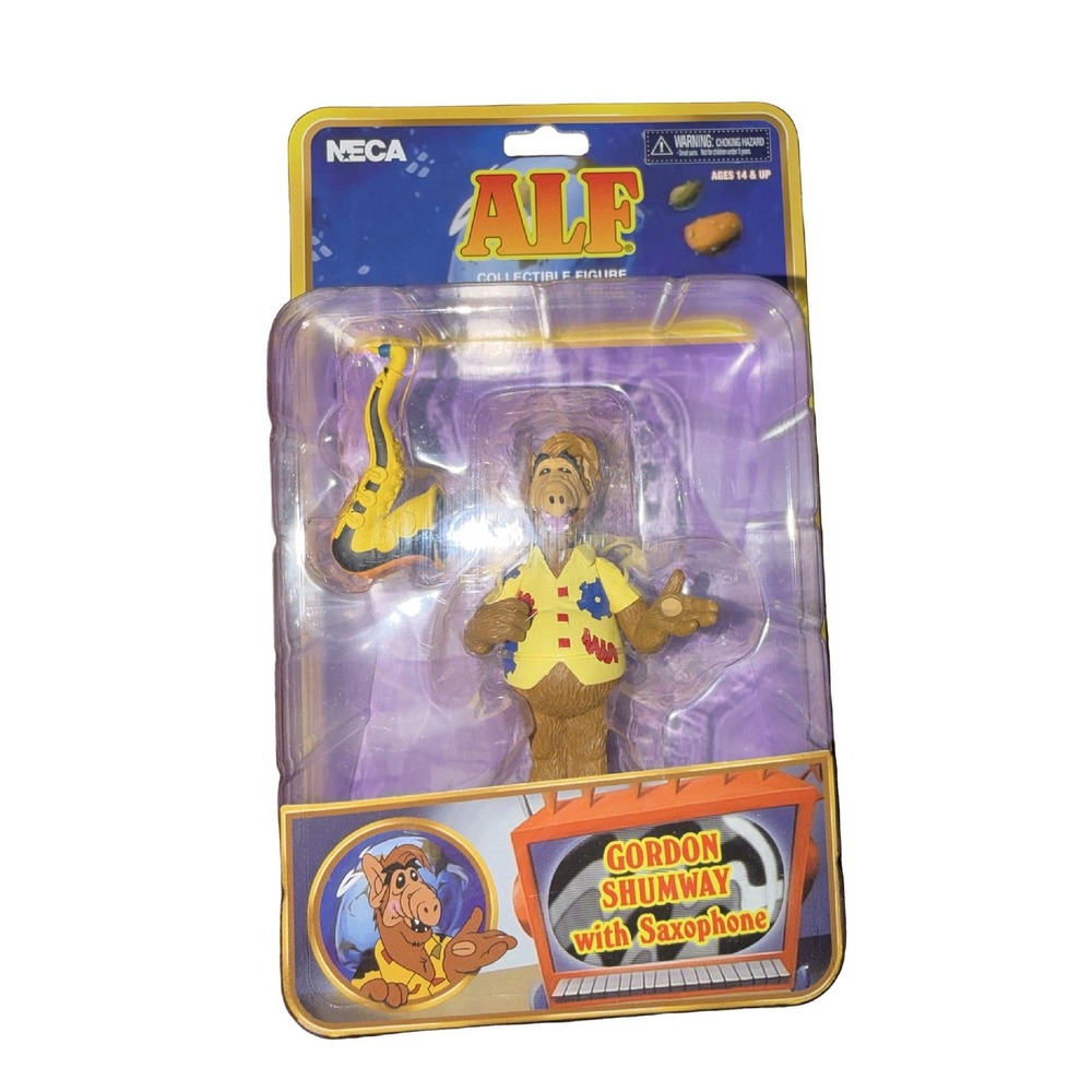 NECA ALF Gordon Shumway with Saxophone Action Figure 80s TV Show Toy 45104 NEW